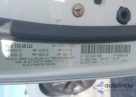 2019 Dodge Challenger Gt z USA, uszkodzony, nr VIN 2C3CDZJG4KH715805